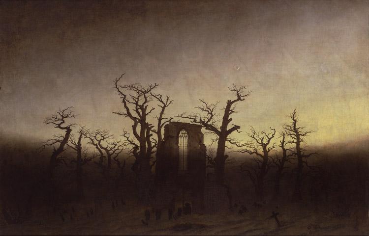 Caspar David Friedrich Abbey under Oak Trees (mk09) oil painting image